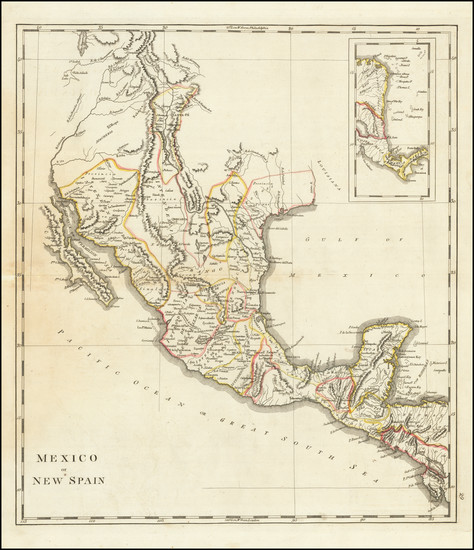 1814 map of MEX or New Spain, used by fack-law.com to reflect the 3 Gulf States' shared history.