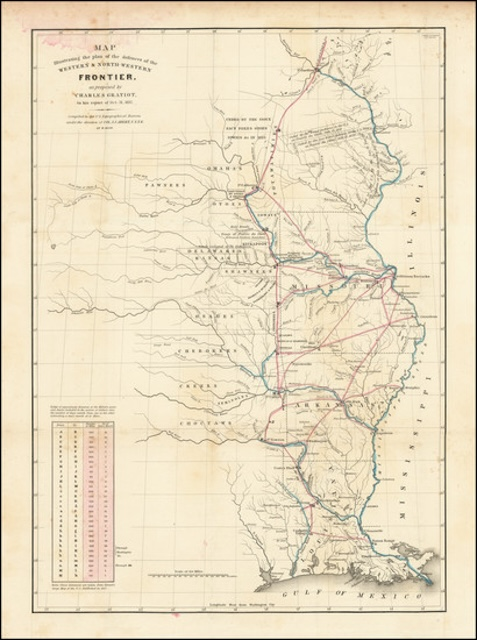 1837 map - Miss. River Valley's Western Frontier, used by fack-law.com to show the 3 Gulf States' shared history.
