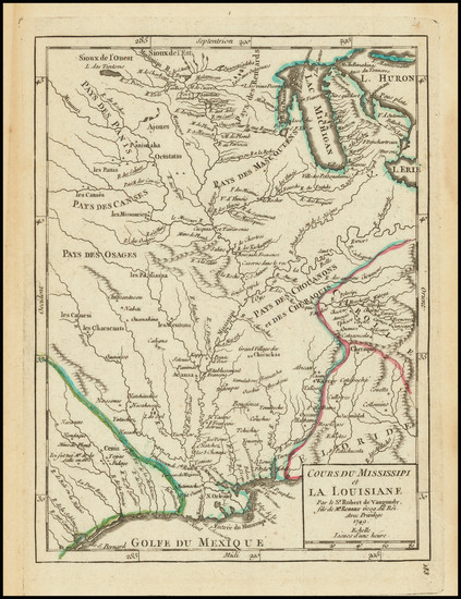 [French] map of the Miss. River in Louisiane, used by fack-law.com to reflect the 3 Gulf States' shared history.