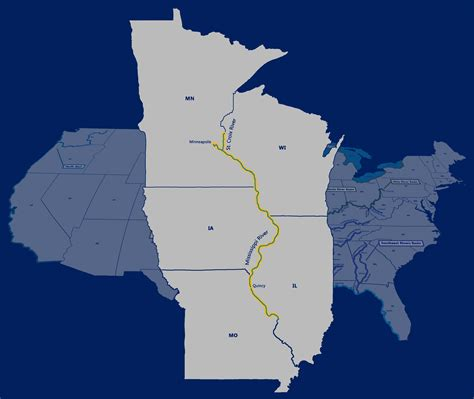 Map of the Upper Mississippi River Basin.