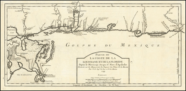1744 [French] map - parts of LA and FL, used by fack-law.com to reflect the 3 Gulf States' shared history.